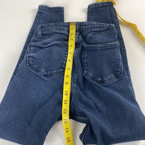 2/$25 Dark wash mid rise skinny tapered leg ankle denim cropped jeans size 4 - Picture 5 of 10